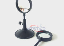 Curved Mirror With Bracket Science Instrument Physics Optics Laboratory Equipment (2)
