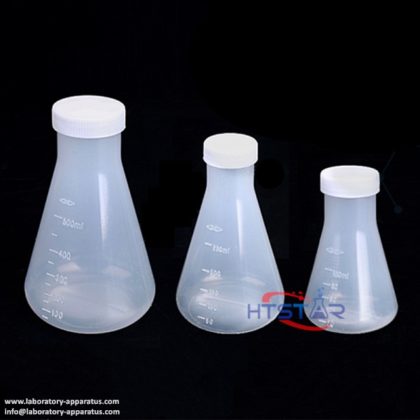 Plastic Conical Flasks Clear Graduated 50ml to 2000ml With Cap Plasticware HTC1006