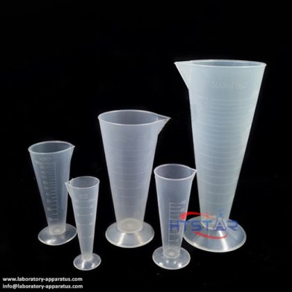 Plastic Conical Measuring Cup 25ml to 500ml Laboratory Essential Plasticware HTC1010