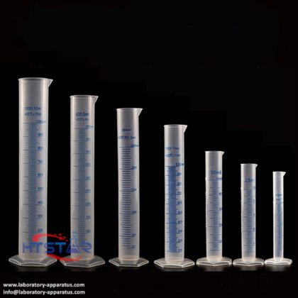 Plastic Measuring Cylinder Graduated 10ml to 2000ml Blue Print Graduations HTC1002