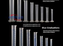 Plastic Measuring Cylinder Graduated 10ml to 2000ml Blue Print Graduations HTC1002 (3)