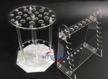 Acrylic Pipette Stand Multi Function Trapezoid Pipe Rack Circular Rotatable Pipette Rack