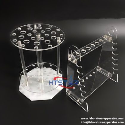 Acrylic Pipette Stand Multi Function Trapezoid Pipe Rack Circular Rotatable Pipette Rack