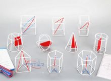 Geometric Frame Model Set 10pcs Small DIY School Math Tools For Geometry Learning