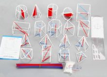 Geometric Frame Model Set 18pcs Small DIY Studens Geometry Mathematics Tools Kit