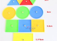 Magnetic Math Counting Piece Set DIY Random Color Triangle Circle Square Rectangle