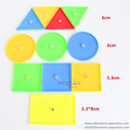 Magnetic Math Counting Piece Set DIY Random Color Triangle Circle Square Rectangle