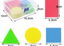 Magnetic Math Counting Piece Set DIY Random Color Triangle Circle Square Rectangle (2)