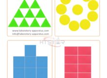 Magnetic Math Counting Piece Set DIY Random Color Triangle Circle Square Rectangle (3)