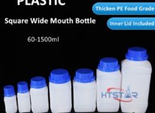 Plastic Square Wide Mouth Bottle Laboratory Plasticware Reagent Bottle Lab Essentials (2)