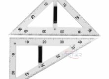 Transparent Math Geometry Set Teacher Magnetic Triangle Protractor Ruler Compasses (1)