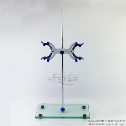 Titration Stand Tempered Glass Base 60cm with Metal Burette Clips Laboratory Stands
